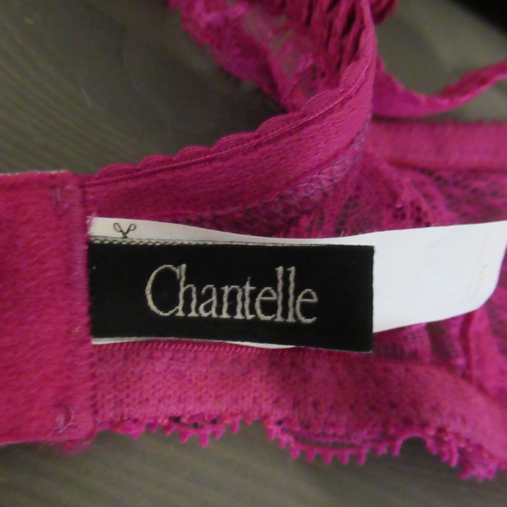 Chantelle Bra 36D Pink Lace Sheer Opera Demi Underwire Back Closure 1275 - Picture 5 of 7